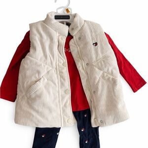 Tommy Hilfiger Toddler 3T 3-Piece Outfit Set – Vest, Top & Leggings